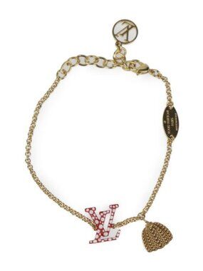 Louis Vuitton Bracelet Iconic Infinity Dot M0970 a Metal Gold Red